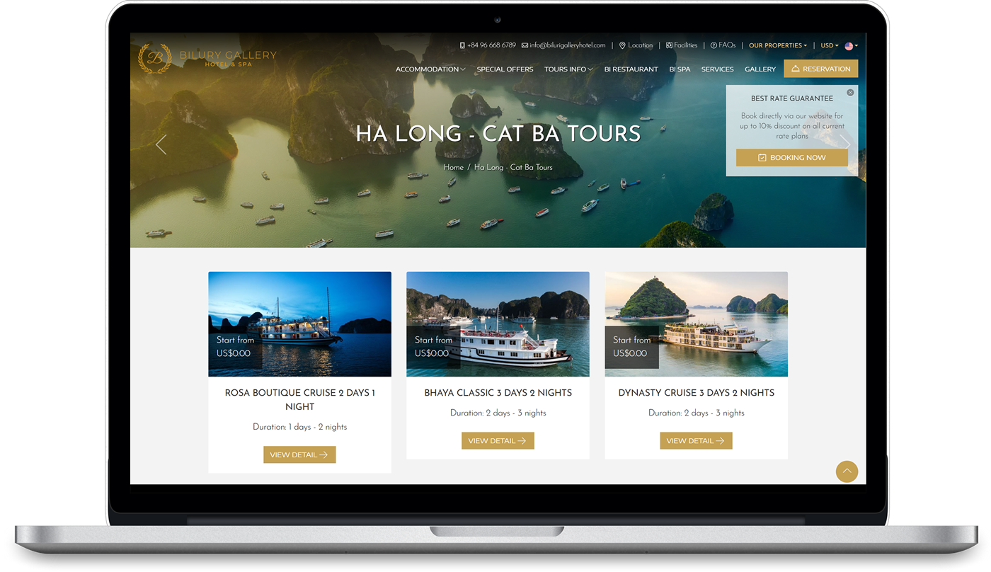 Thiết kế website khách sạn số 1 Việt Nam